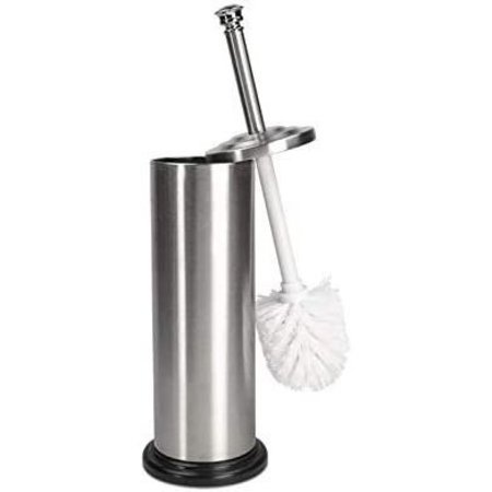 HOME BASICS Brushed Stainless Steel Toilet Brush with Holder TB41233